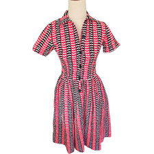Bernie Dexter 50s Style Pinup Diner Rockabilly Shirt Waist Dress Size XS