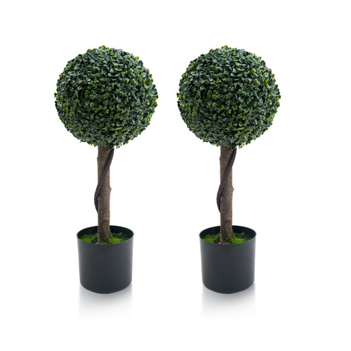 2pcs artificial boxwood potted - 2pcs,