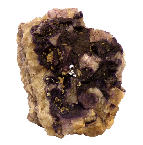 Blue john fluorite crystal - blue,