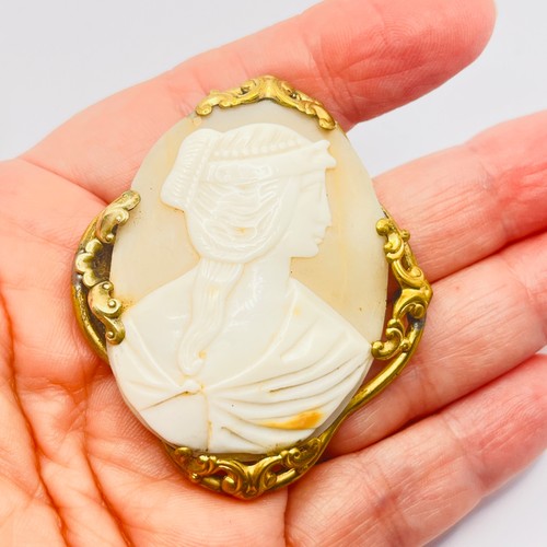 Large antique carved - carved, shell