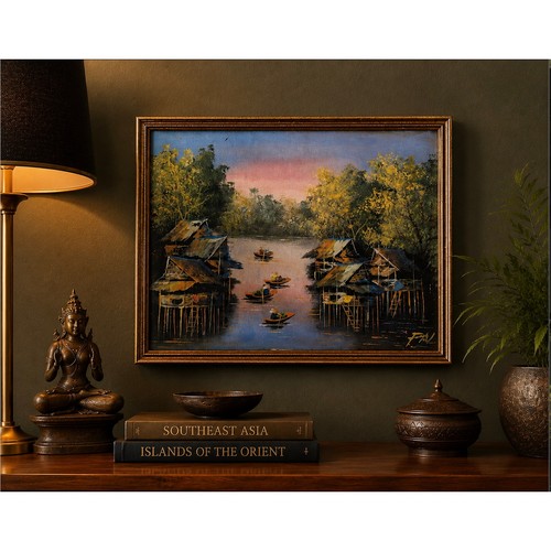 Vintage art oil painting - vintage, art,