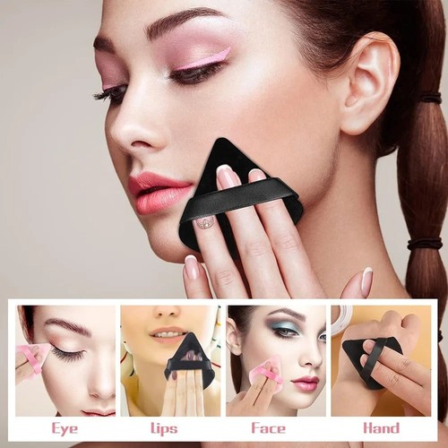 3pcs triangle velvet makeup - velvet,