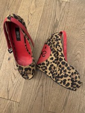 Iron Fist Love Cat Wedge Leopard Size 5
