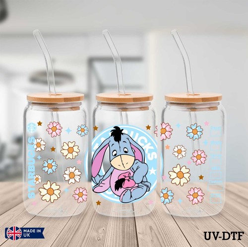 Eeyore dtf sticker 16oz - dtf,