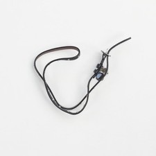 ALEXANDER MCQUEEN Bracelet Black Leather Wrap Siler Stud Skull Charm OS RRP 180