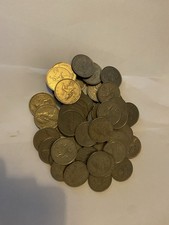 100x Old Large 10p Coins Ideal For Old Fruit Machines Job Lot