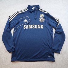 Chelsea Football Pullover Large Navy Training Tracksuit Adidas 2012 2013 42/44