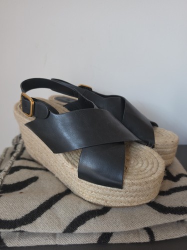 Black leather espadrille - h&m,