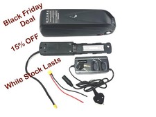 36v 17.5ah Li-ion Ebike Battery Electric Bike with 2a charger New black Friday
