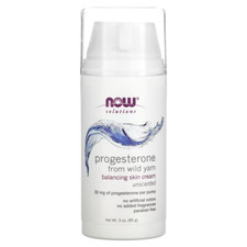 Now Foods Wild Yam Progesterone Cream 85g-Calming,Unscented, Paraben-Free, Vegan