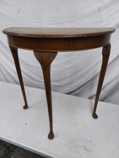 Vintage Carved Wood Demilune