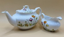 Vintage Royal Albert Crown China 'Springtime' Teapot & Milk Jug