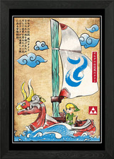 Wind waker woodblock Framed