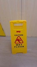 Wet Floor Sign Caution Warning Yellow Safety Double Sided Folding 62cm high