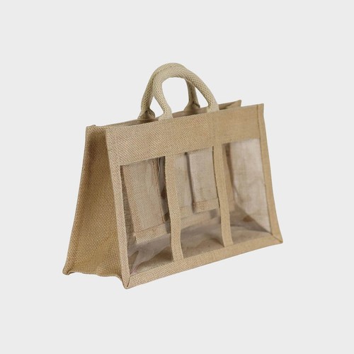 Natural jute gift bag - 'natural',
