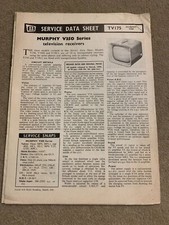 Murphy V350 TV Radio Retailing supplement ( Circuit, Circuit notes etc)