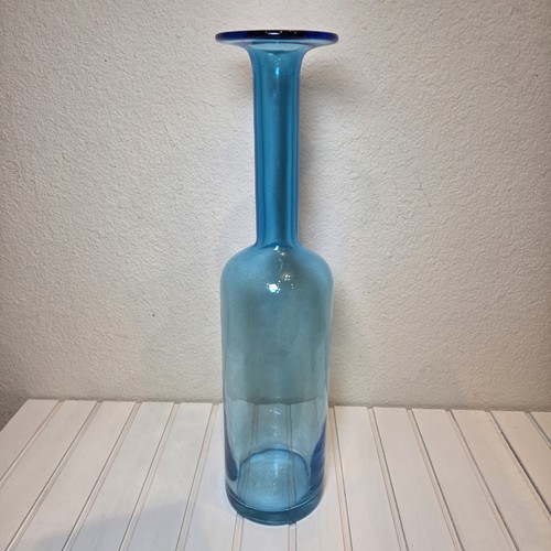 Vintage blue glass - vintage, vase