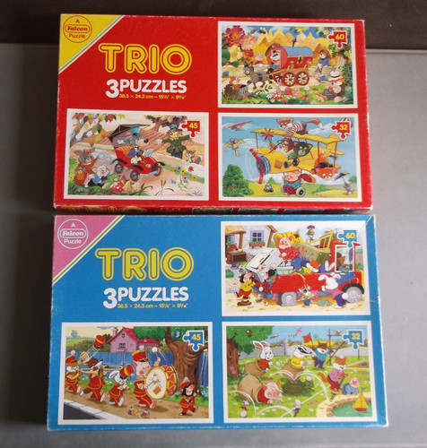 Vintage falcon puzzle - trio, of