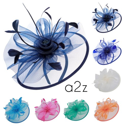 Large net hat fascinator - large,