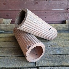 2no 4" Reclaimed Fluted Clay