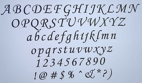 Metal letters and number - letters,