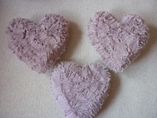 4 Next? Lilac Heart (3) & Rectangle (1) Cushions Pre Owned