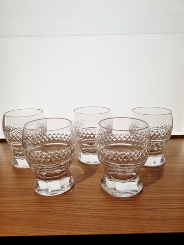 Cut glass tumblers - cut, of