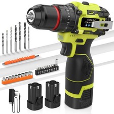 16.8V Cordless Drills, Battery Drill with 2*2000mAh Batteries, 50N.m Max