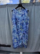 Damsel in a Dress Blue Printed Pure Silk Chiffon Shift Dress UK 12 New