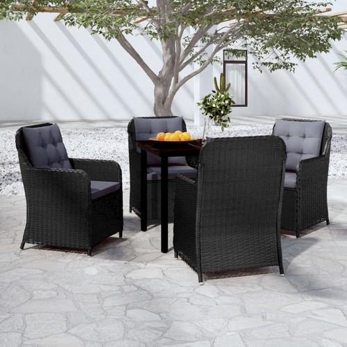 Garden dining set - set, black