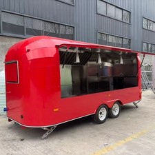 Red food trailer double axle - food,