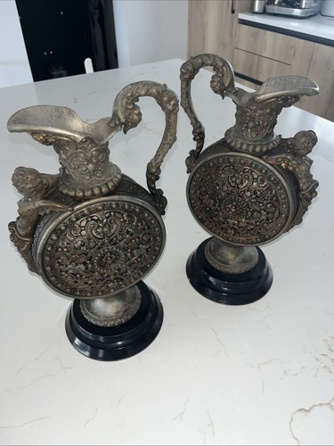 Pair antique victorian heavy - antique,