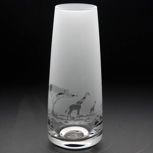 Giraffe glass bud - giraffe, vase