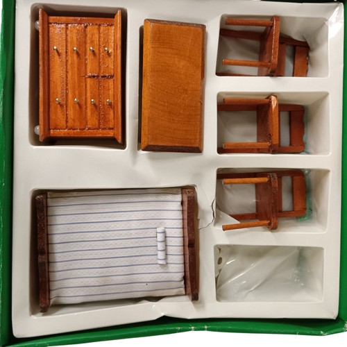 Miniature wooden dollhouse - wooden,