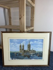 Vintage Framed Print Kevin Platt   Lincoln Cathedral Church 42x33cms