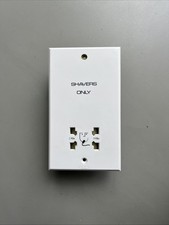 RDL Dual Voltage Shaver Socket with Metal Back Plate White