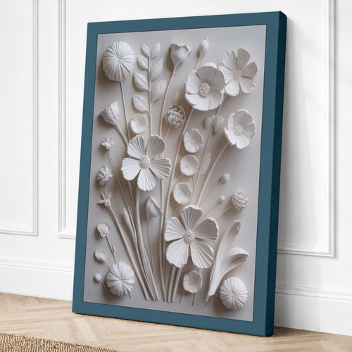 Relief botanical canvas print - botanical,
