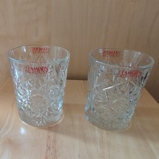 2 x The Famous Grouse Cut Glass Heavy Whisky Tumblers. Perfect Condition! 