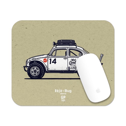Classic baja bug - beetle, mouse