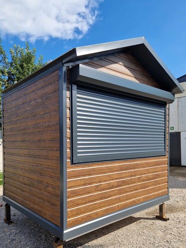 Walnut wood kiosk pitched - wood, |