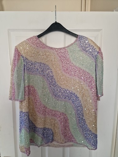 Ladies vintage silk - ladies, sequined