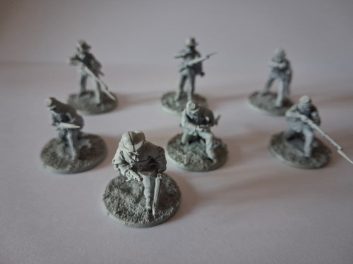 28mm acw figures - unpainted, 6
