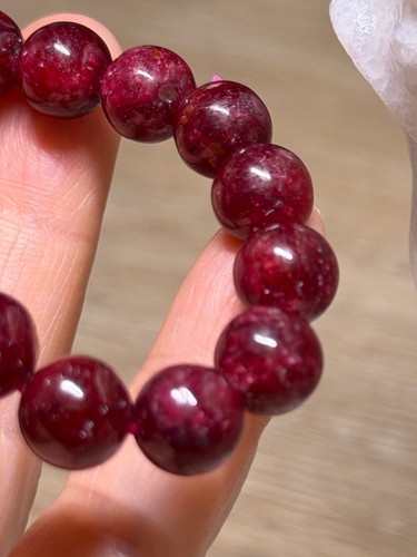 Ruby bead bracelet natural - ruby,