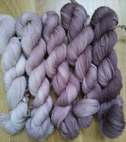Hand dyed cobweb yarn - dyed,