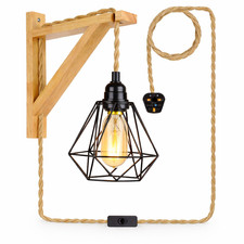 Hemp Rope Wall Light Fitting
