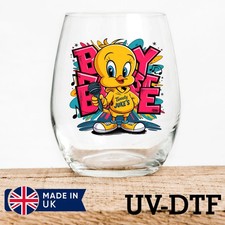 Tweety 8pcs UV DTF Stickers - Glass Laptop Tumbler Cup bd434