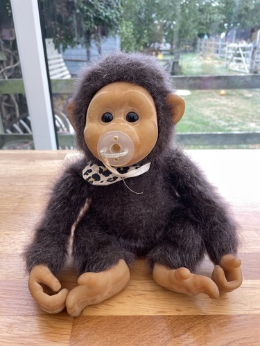 Vintage hosung flocked monkey - vintage,