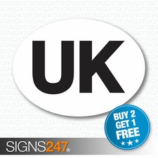 UK OVAL CAR STICKER Car Van