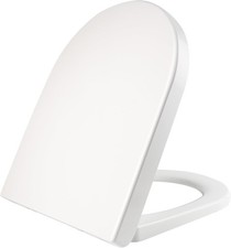 Toilet Seat D-Shape Soft Close Toilet Seat Top Fixing 46.6cm for Auction 