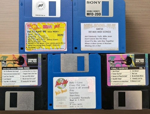 Retro midi song - song, floppy